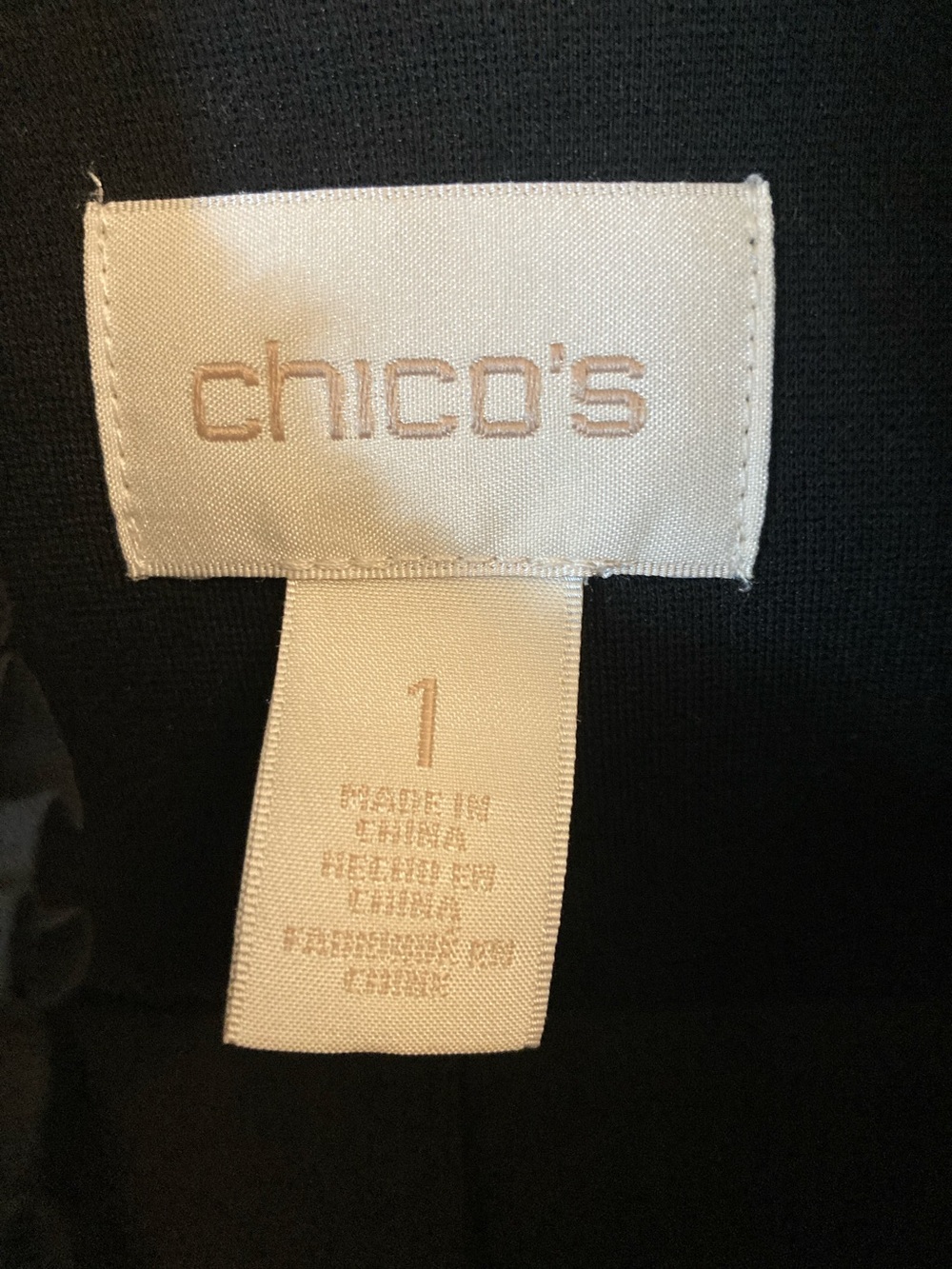 Chico's Black Ruffle-Trim Military Blazer - Picture 2 of 12